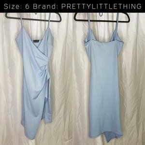 BLUE COCKTAIL DRESS PRETTYLITTLETHING SIZE 6